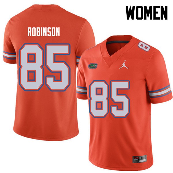 Jordan Brand Women #85 James Robinson Florida Gators College Football Jerseys Orange